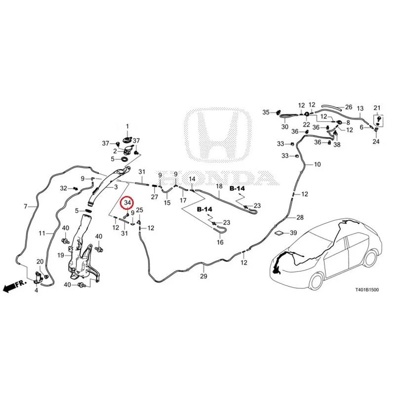 [NEW] JDM HONDA CIVIC FL5 2023 Windshield Washer GENUINE OEM - Image 35