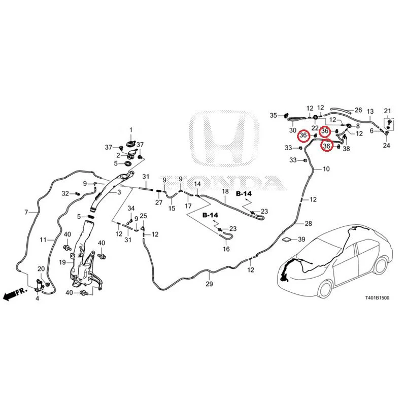 [NEW] JDM HONDA CIVIC FL5 2023 Windshield Washer GENUINE OEM - Image 37