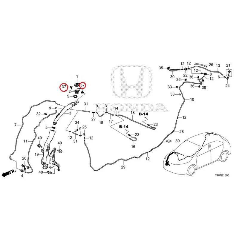 [NEW] JDM HONDA CIVIC FL5 2023 Windshield Washer GENUINE OEM - Image 38