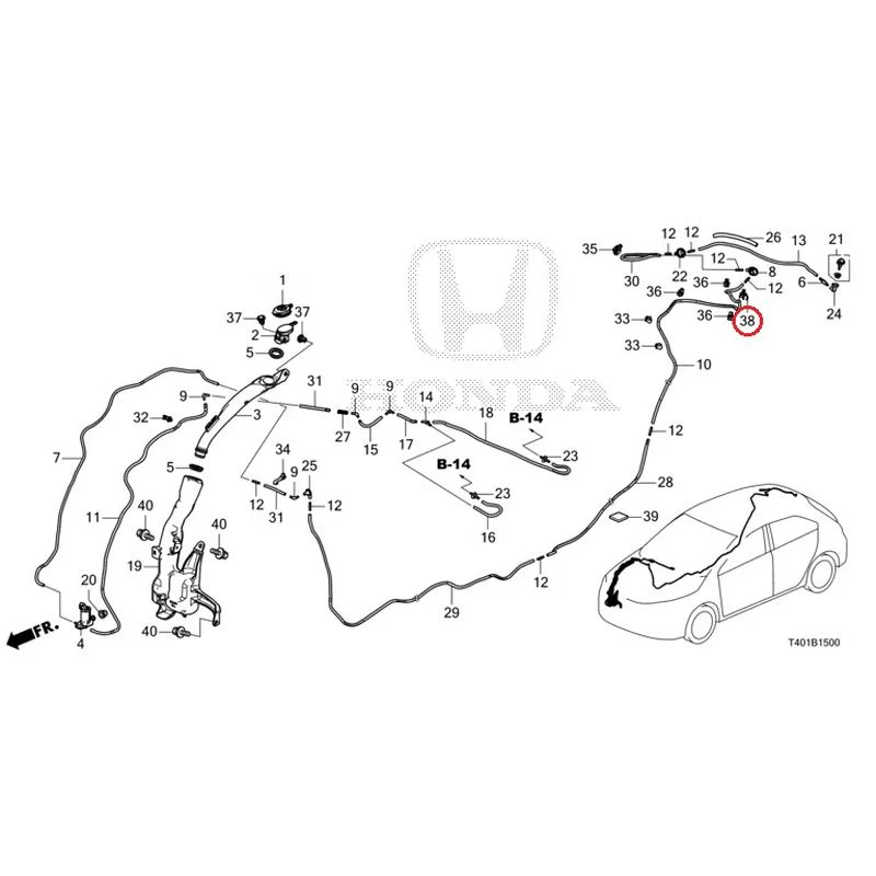 [NEW] JDM HONDA CIVIC FL5 2023 Windshield Washer GENUINE OEM - Image 39
