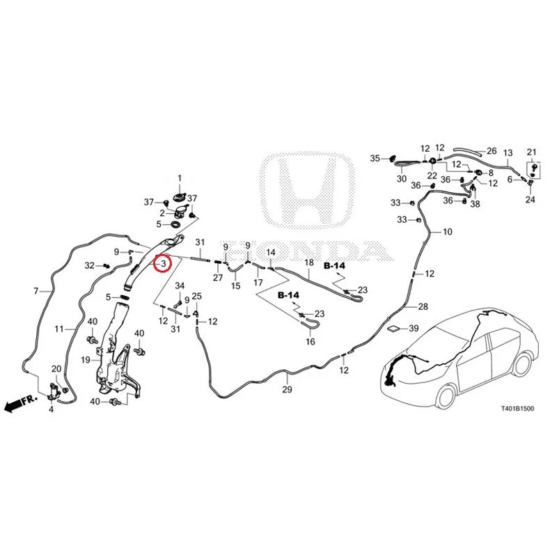 [NEW] JDM HONDA CIVIC FL5 2023 Windshield Washer GENUINE OEM - Image 4