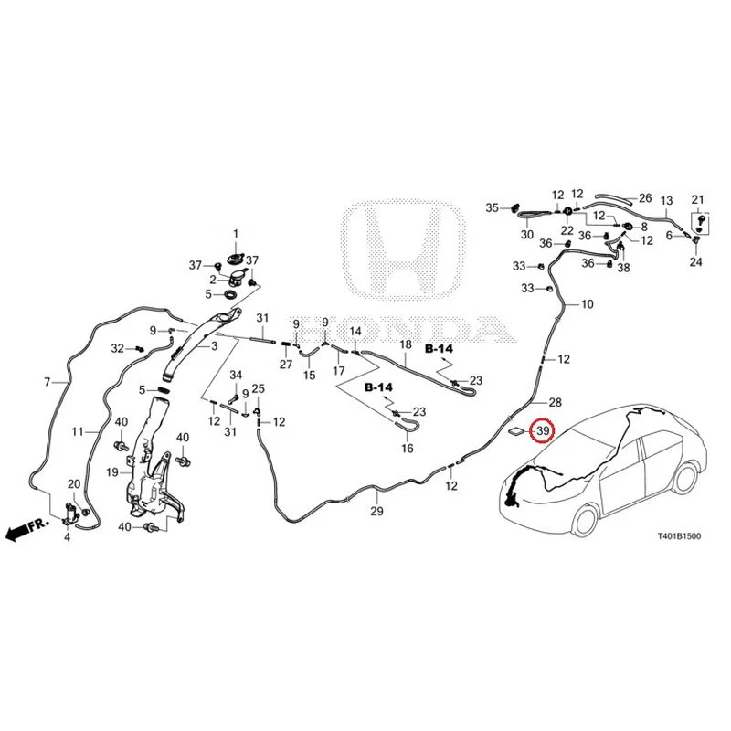 [NEW] JDM HONDA CIVIC FL5 2023 Windshield Washer GENUINE OEM - Image 40