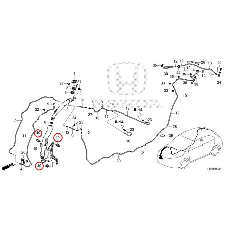 [NEW] JDM HONDA CIVIC FL5 2023 Windshield Washer GENUINE OEM - Image 41
