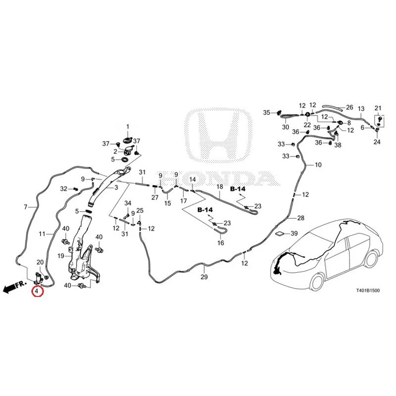 [NEW] JDM HONDA CIVIC FL5 2023 Windshield Washer GENUINE OEM - Image 5