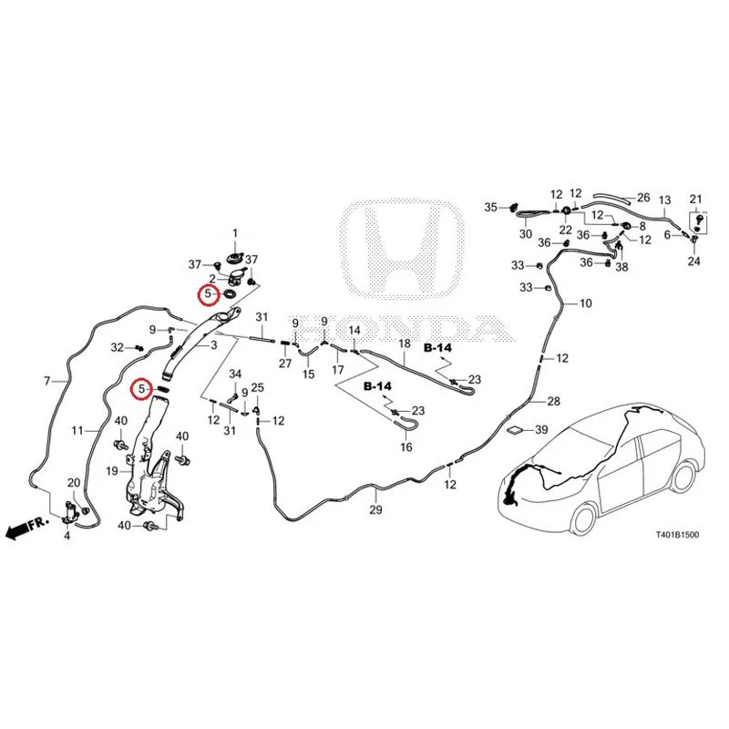 [NEW] JDM HONDA CIVIC FL5 2023 Windshield Washer GENUINE OEM - Image 6