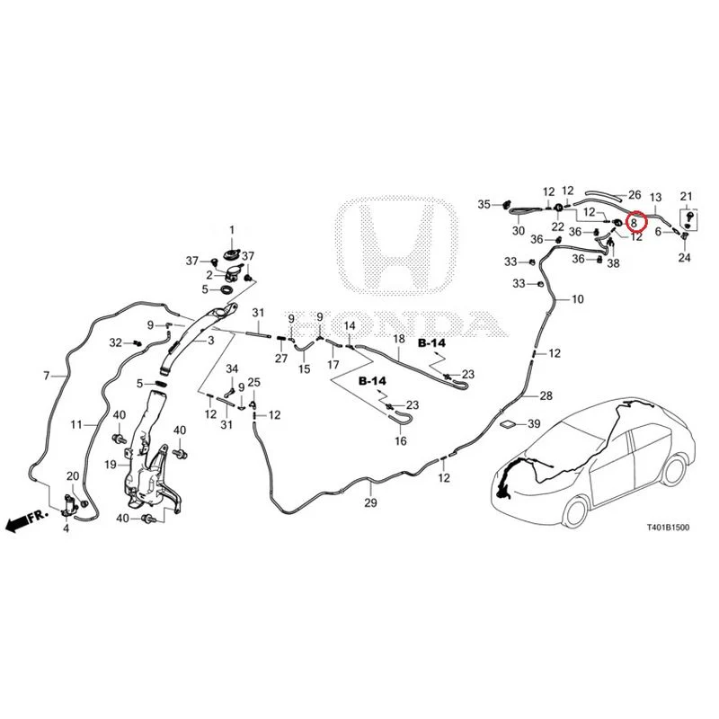 [NEW] JDM HONDA CIVIC FL5 2023 Windshield Washer GENUINE OEM - Image 9