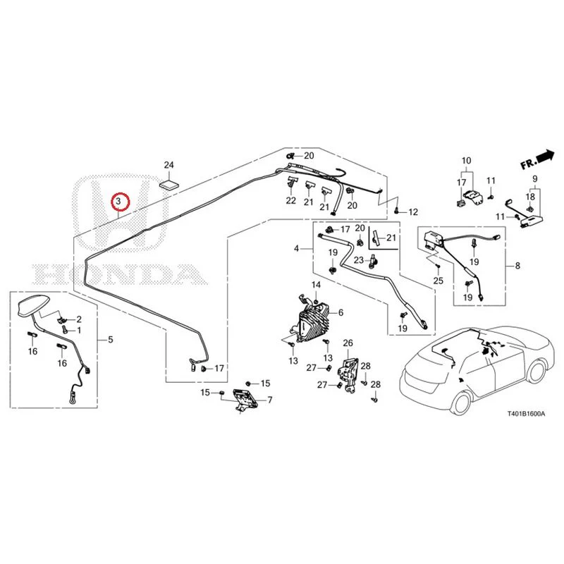 [NEW] JDM HONDA CIVIC FL5 2023 Antenna GENUINE OEM - Image 4