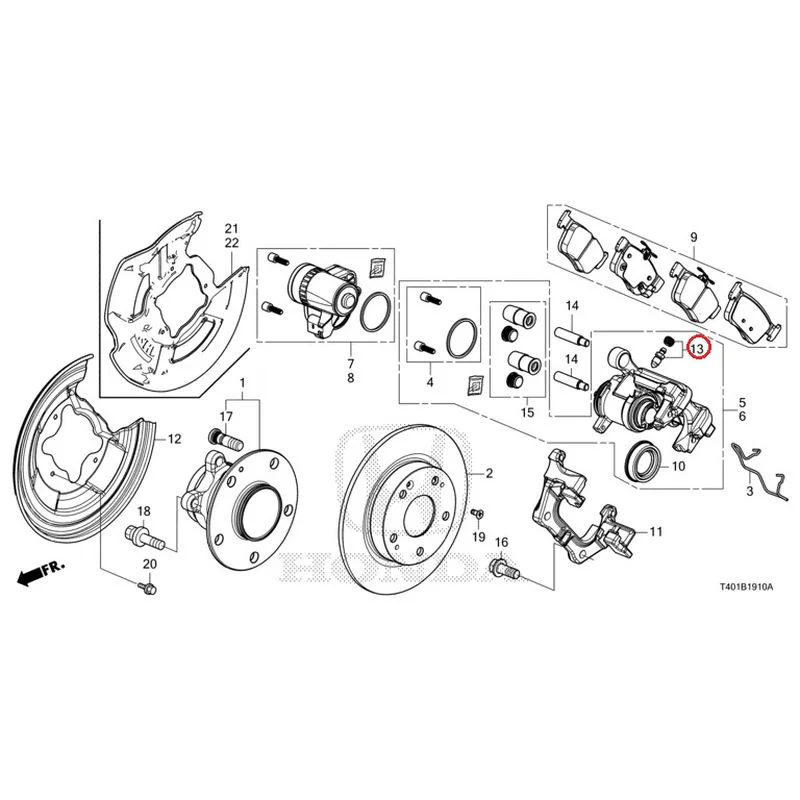 [NEW] JDM HONDA CIVIC FL5 2023 Rear Brake GENUINE OEM - Image 13