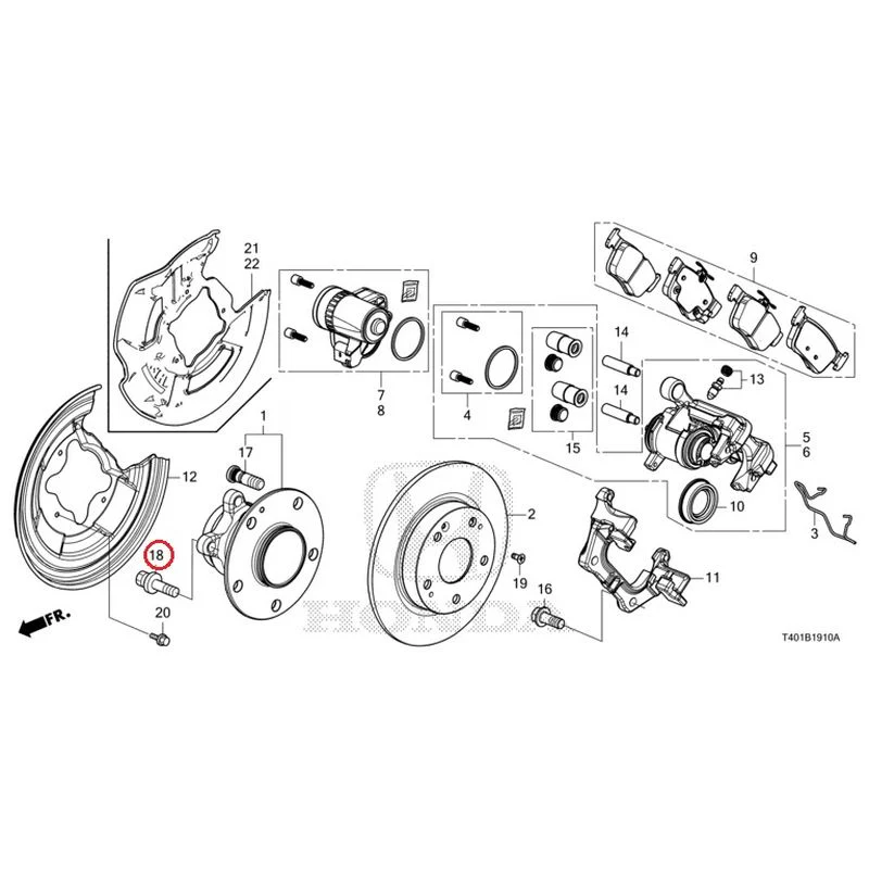 [NEW] JDM HONDA CIVIC FL5 2023 Rear Brake GENUINE OEM - Image 19