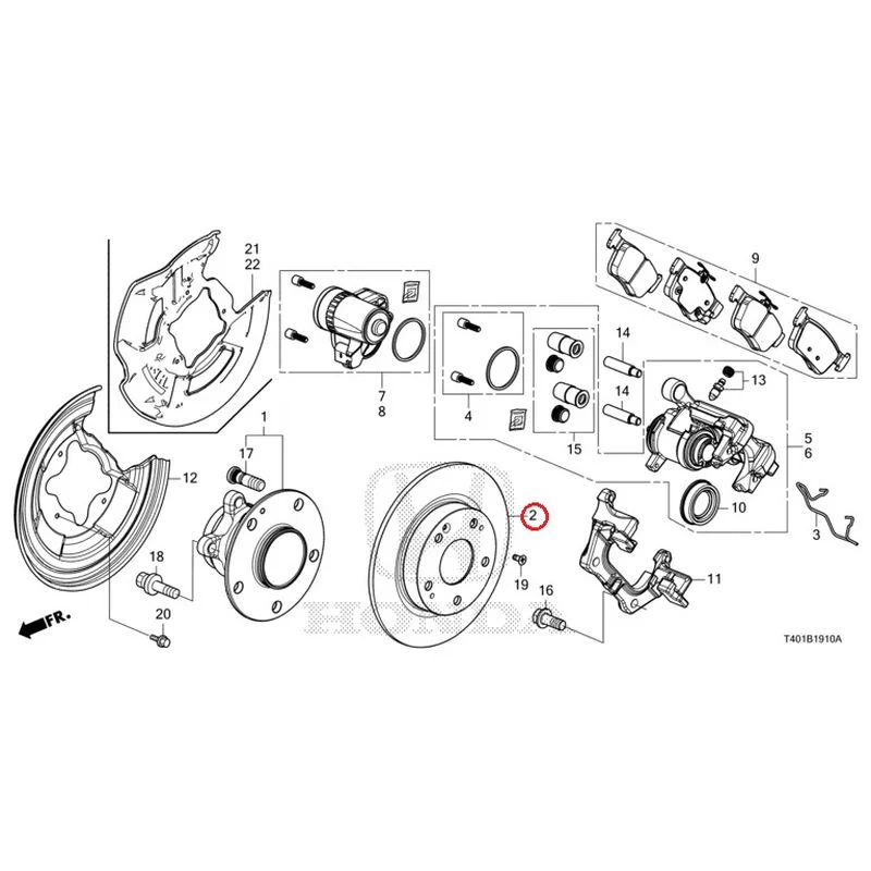 [NEW] JDM HONDA CIVIC FL5 2023 Rear Brake GENUINE OEM - Image 3