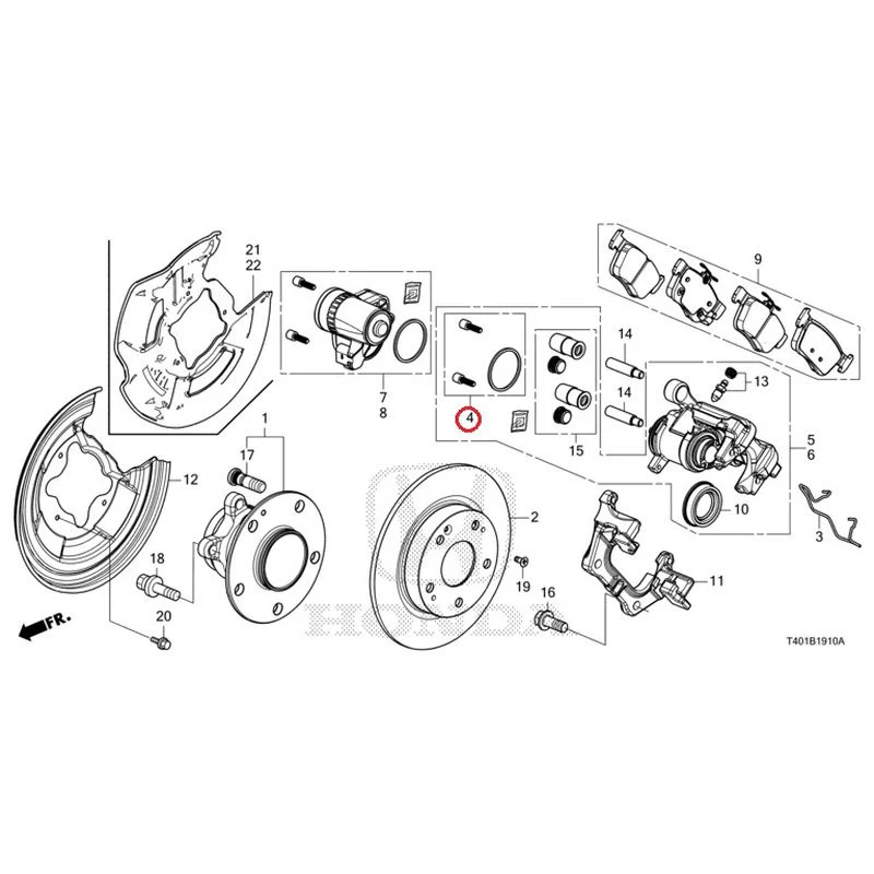 [NEW] JDM HONDA CIVIC FL5 2023 Rear Brake GENUINE OEM - Image 5