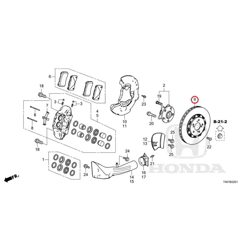 [NEW] JDM HONDA CIVIC FL5 2023 Front Brake (TYPE R) GENUINE OEM - Image 10
