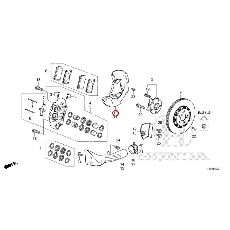 [NEW] JDM HONDA CIVIC FL5 2023 Front Brake (TYPE R) GENUINE OEM - Image 11