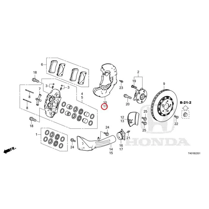 [NEW] JDM HONDA CIVIC FL5 2023 Front Brake (TYPE R) GENUINE OEM - Image 12