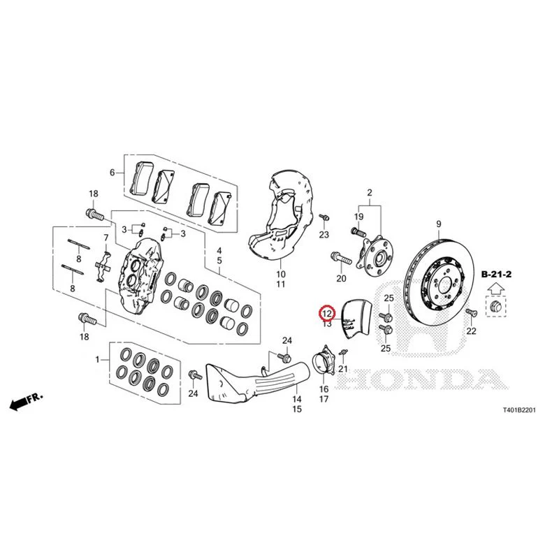 [NEW] JDM HONDA CIVIC FL5 2023 Front Brake (TYPE R) GENUINE OEM - Image 13