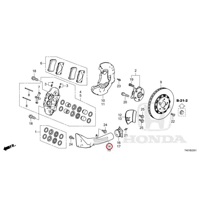 [NEW] JDM HONDA CIVIC FL5 2023 Front Brake (TYPE R) GENUINE OEM - Image 15