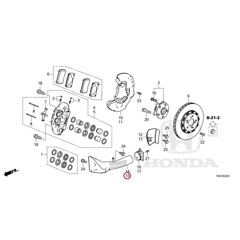 [NEW] JDM HONDA CIVIC FL5 2023 Front Brake (TYPE R) GENUINE OEM - Image 16