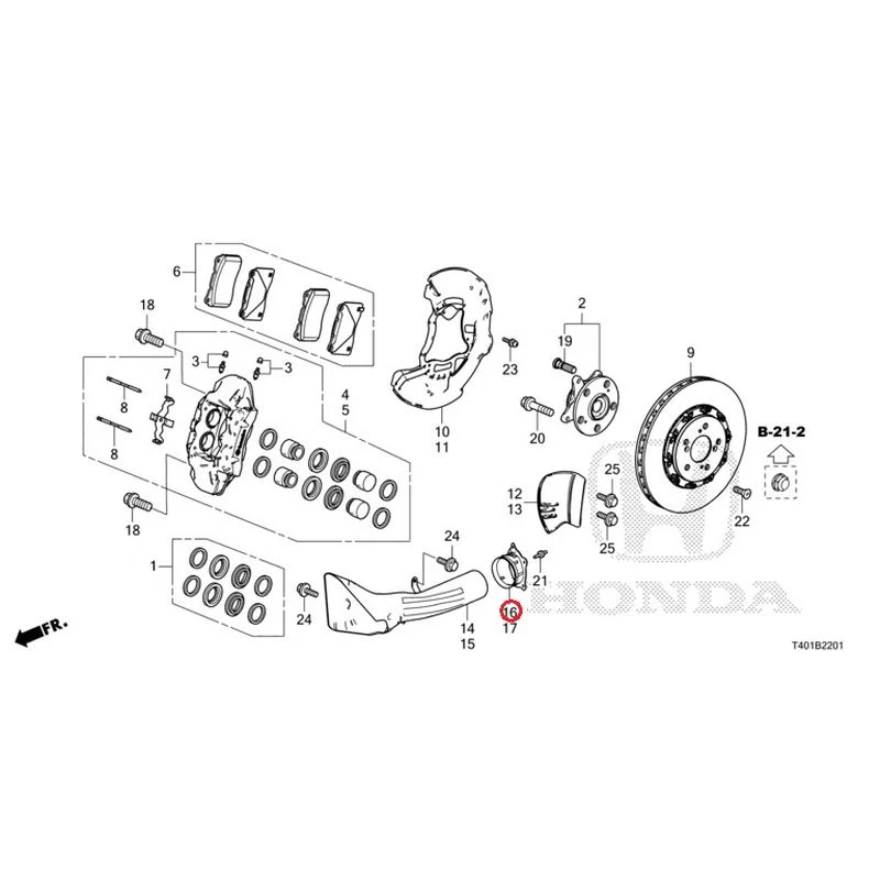[NEW] JDM HONDA CIVIC FL5 2023 Front Brake (TYPE R) GENUINE OEM - Image 17