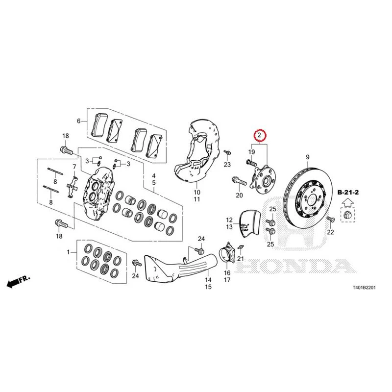 [NEW] JDM HONDA CIVIC FL5 2023 Front Brake (TYPE R) GENUINE OEM - Image 3