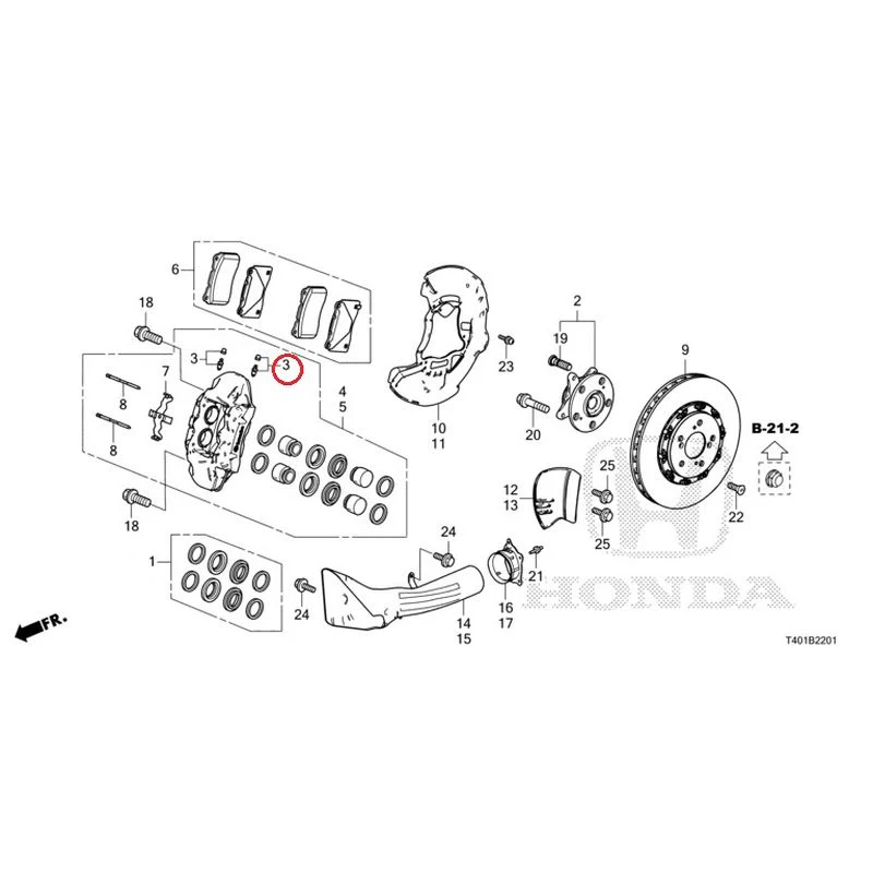 [NEW] JDM HONDA CIVIC FL5 2023 Front Brake (TYPE R) GENUINE OEM - Image 4