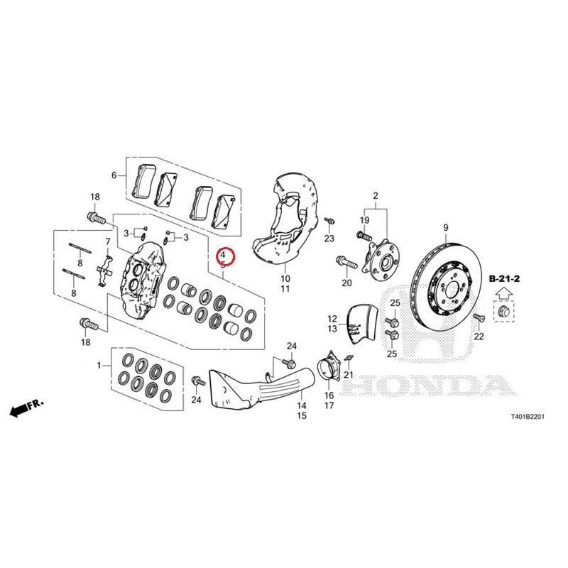 [NEW] JDM HONDA CIVIC FL5 2023 Front Brake (TYPE R) GENUINE OEM - Image 5