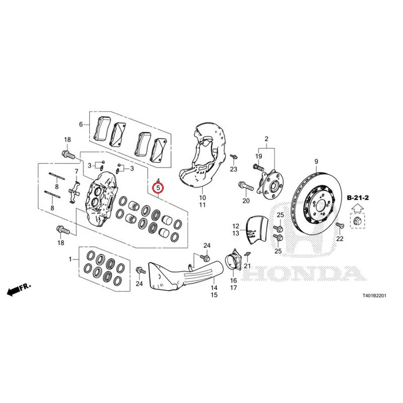 [NEW] JDM HONDA CIVIC FL5 2023 Front Brake (TYPE R) GENUINE OEM - Image 6