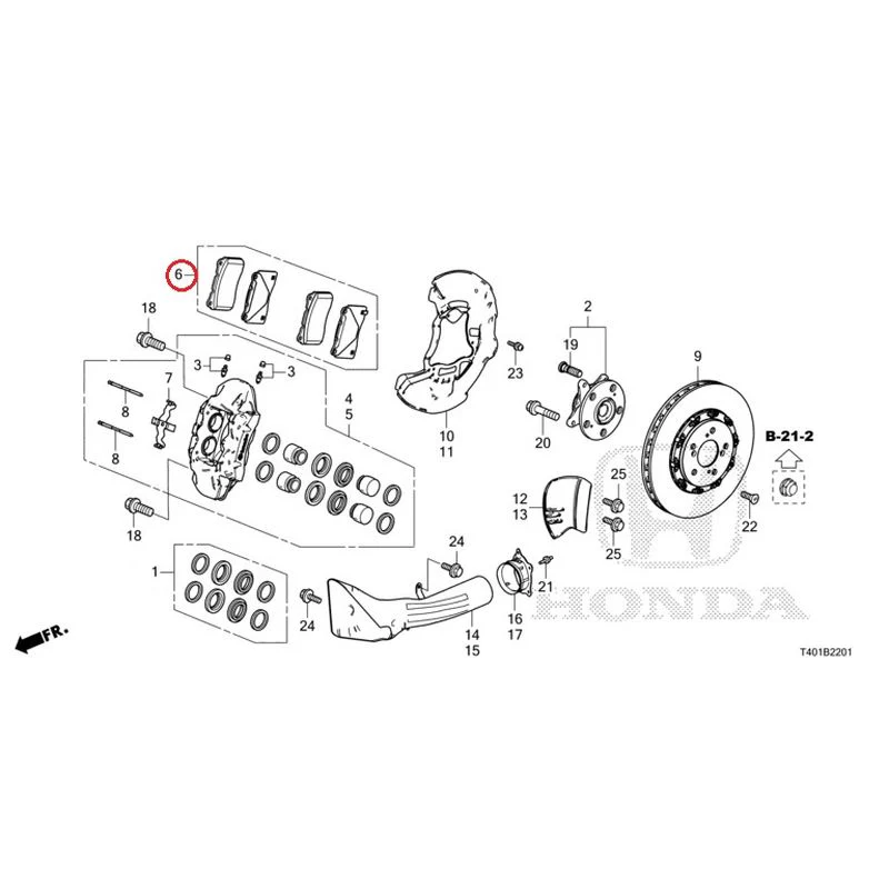 [NEW] JDM HONDA CIVIC FL5 2023 Front Brake (TYPE R) GENUINE OEM - Image 7