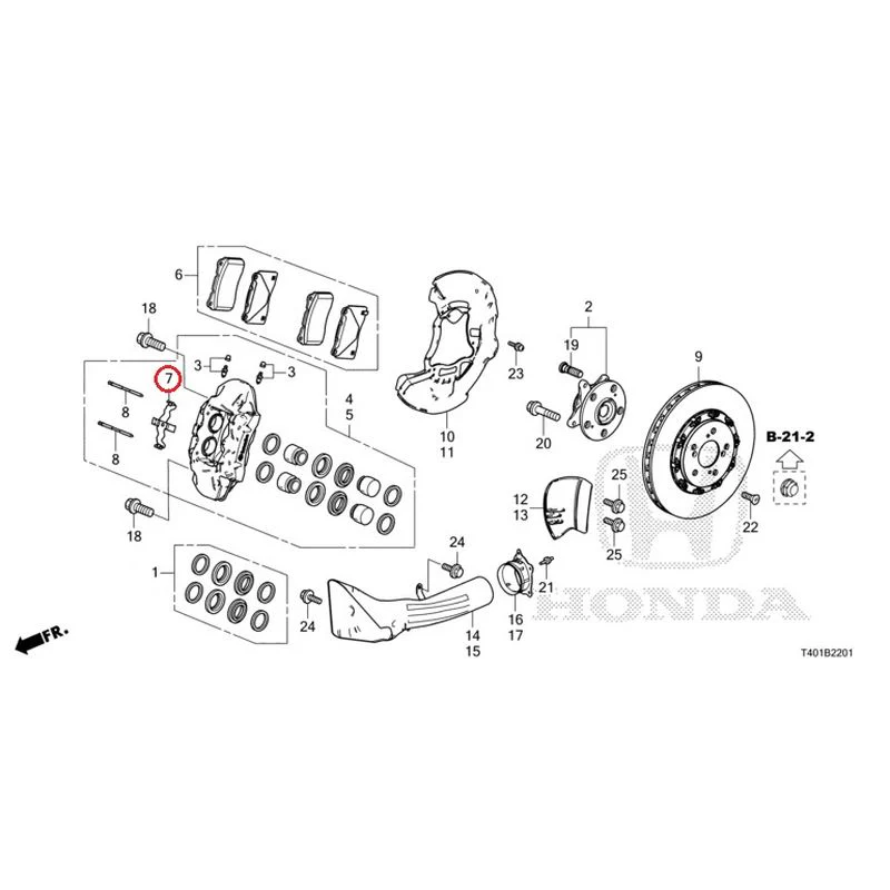 [NEW] JDM HONDA CIVIC FL5 2023 Front Brake (TYPE R) GENUINE OEM - Image 8