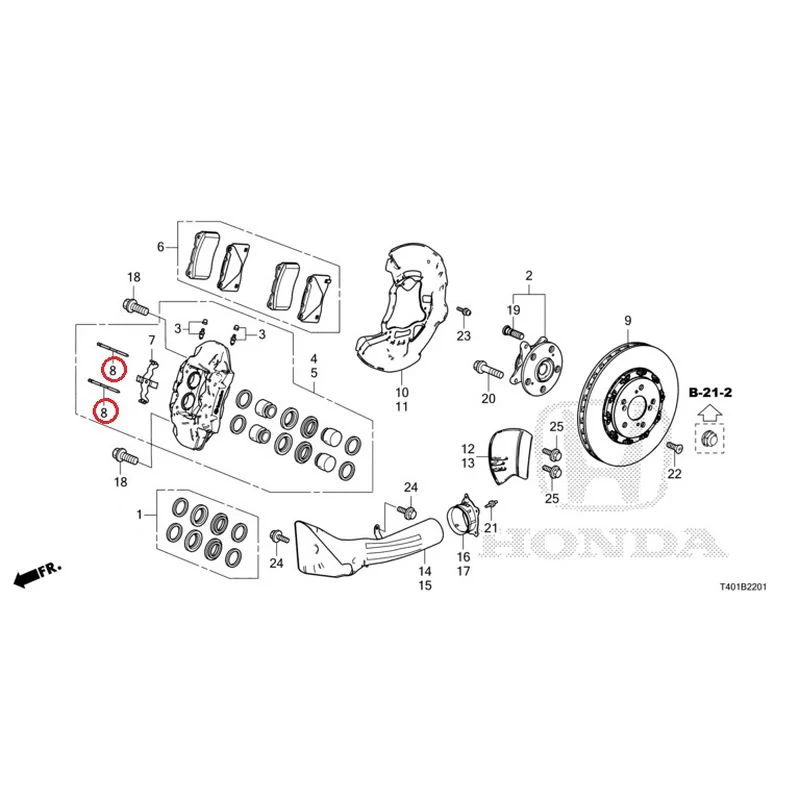 [NEW] JDM HONDA CIVIC FL5 2023 Front Brake (TYPE R) GENUINE OEM - Image 9