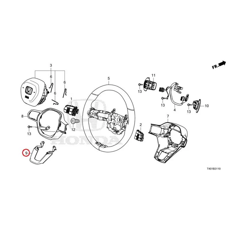 [NEW] JDM HONDA CIVIC FL5 2023 Steering Wheel (SRS) GENUINE OEM - Image 10