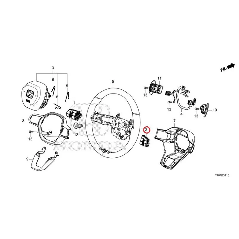 [NEW] JDM HONDA CIVIC FL5 2023 Steering Wheel (SRS) GENUINE OEM - Image 3