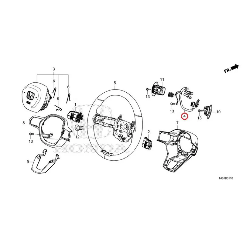 [NEW] JDM HONDA CIVIC FL5 2023 Steering Wheel (SRS) GENUINE OEM - Image 5