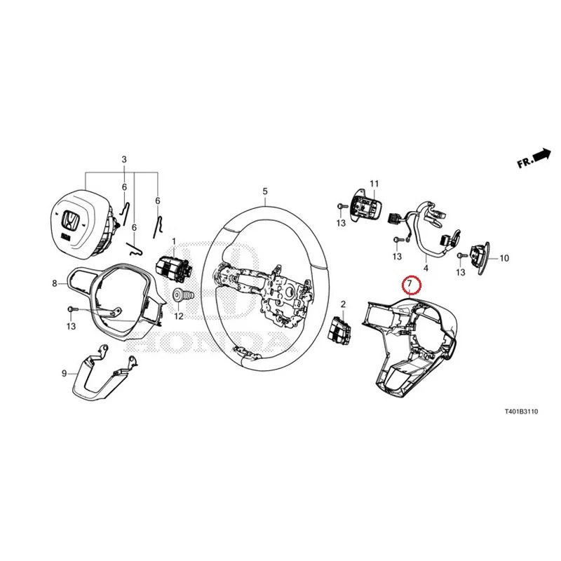 [NEW] JDM HONDA CIVIC FL5 2023 Steering Wheel (SRS) GENUINE OEM - Image 8