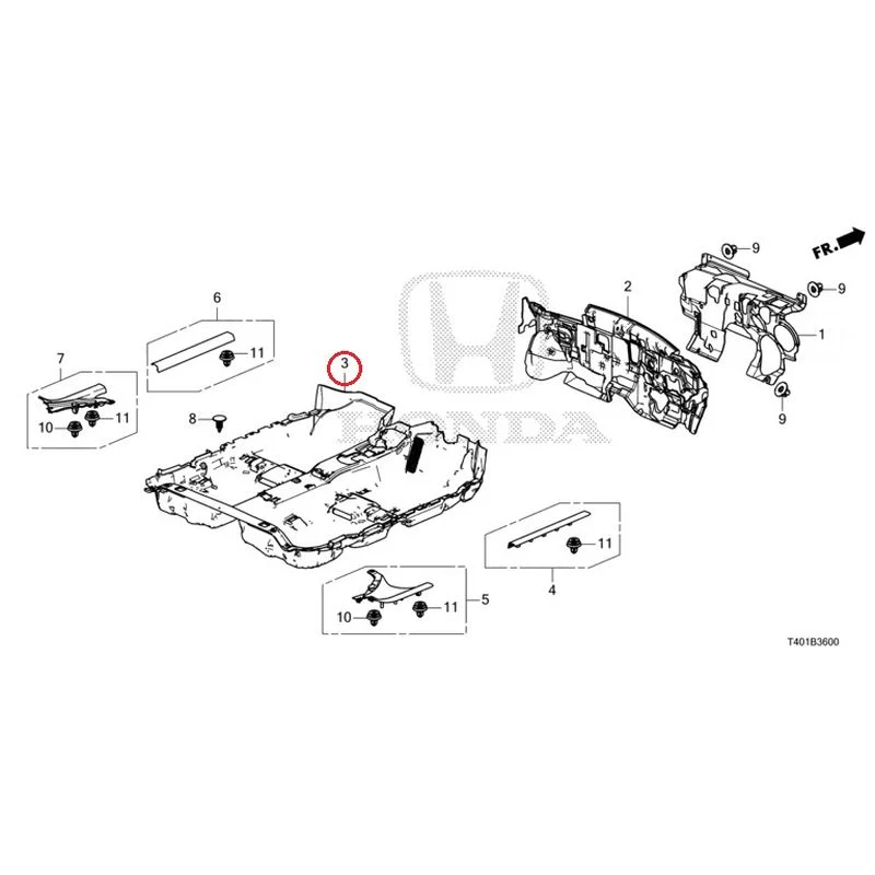 [NEW] JDM HONDA CIVIC FL5 2023 Floor Mat GENUINE OEM - Image 4