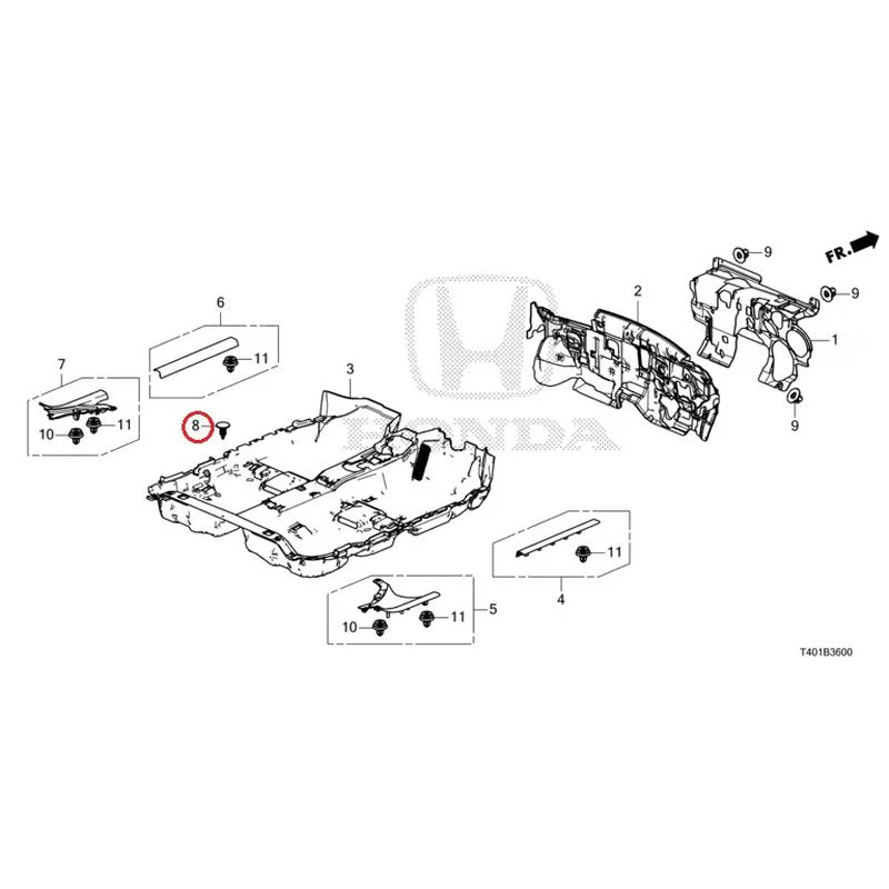 [NEW] JDM HONDA CIVIC FL5 2023 Floor Mat GENUINE OEM - Image 9