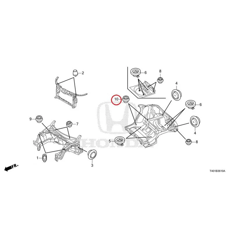 [NEW] JDM HONDA CIVIC FL5 2023 Grommets (Front) GENUINE OEM - Image 11