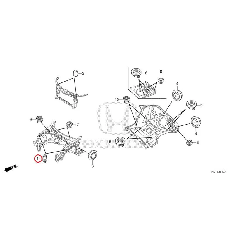 [NEW] JDM HONDA CIVIC FL5 2023 Grommets (Front) GENUINE OEM - Image 2