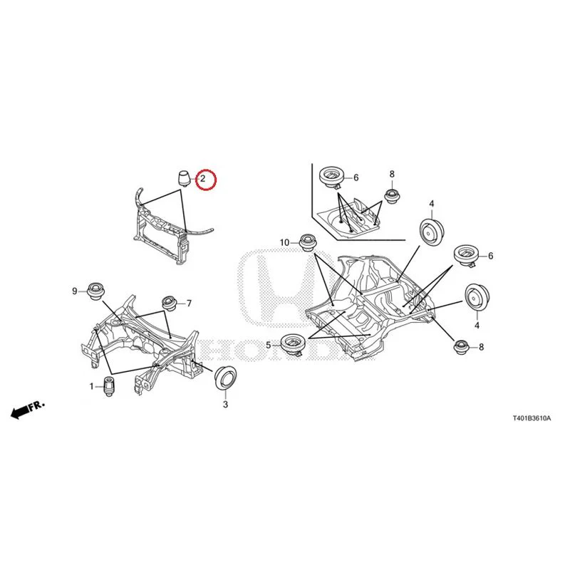 [NEW] JDM HONDA CIVIC FL5 2023 Grommets (Front) GENUINE OEM - Image 3