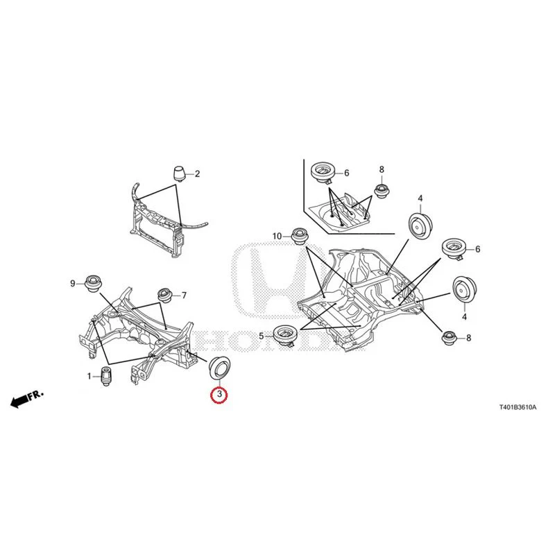 [NEW] JDM HONDA CIVIC FL5 2023 Grommets (Front) GENUINE OEM - Image 4