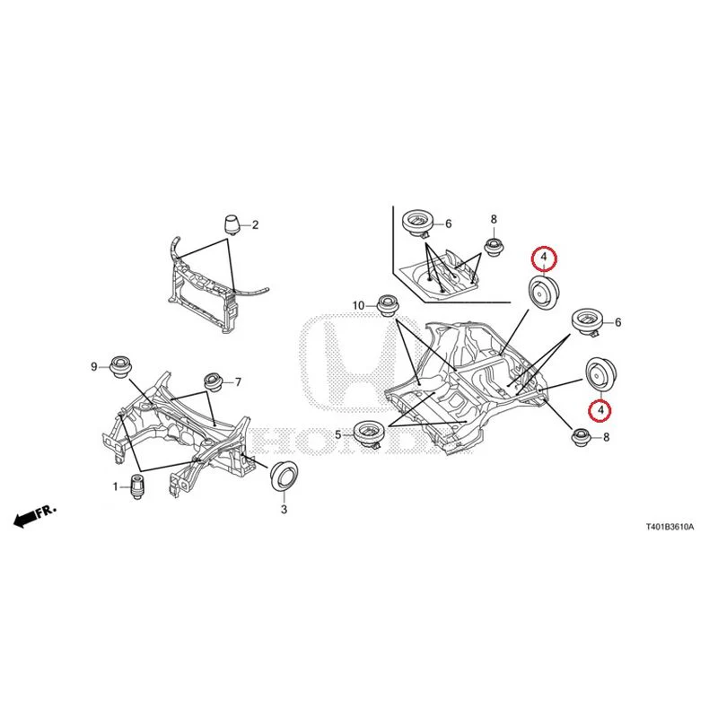 [NEW] JDM HONDA CIVIC FL5 2023 Grommets (Front) GENUINE OEM - Image 5