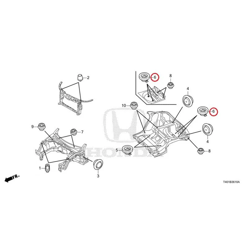 [NEW] JDM HONDA CIVIC FL5 2023 Grommets (Front) GENUINE OEM - Image 7