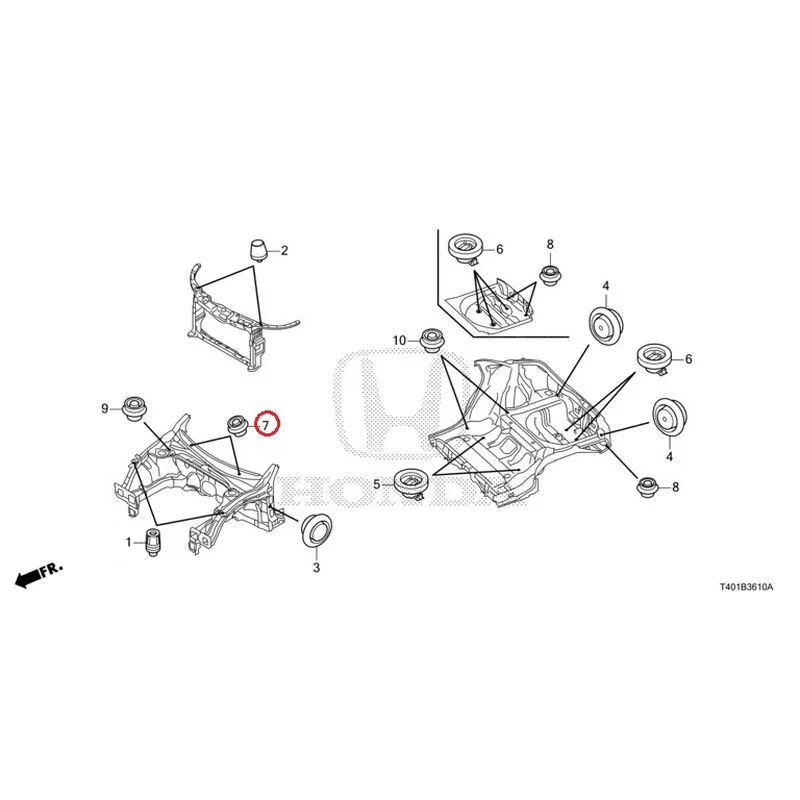 [NEW] JDM HONDA CIVIC FL5 2023 Grommets (Front) GENUINE OEM - Image 8