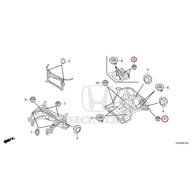 [NEW] JDM HONDA CIVIC FL5 2023 Grommets (Front) GENUINE OEM - Image 9