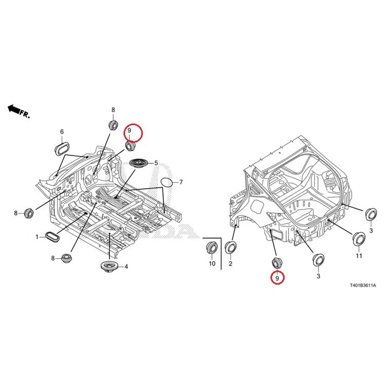 [NEW] JDM HONDA CIVIC FL5 2023 Grommets (Rear) GENUINE OEM - Image 10