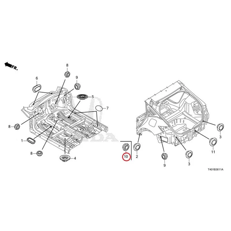 [NEW] JDM HONDA CIVIC FL5 2023 Grommets (Rear) GENUINE OEM - Image 11