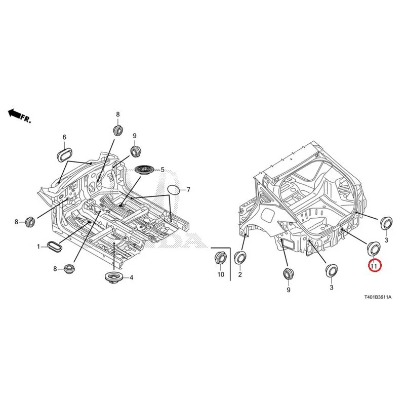[NEW] JDM HONDA CIVIC FL5 2023 Grommets (Rear) GENUINE OEM - Image 12