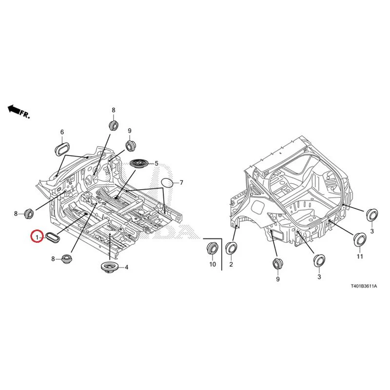 [NEW] JDM HONDA CIVIC FL5 2023 Grommets (Rear) GENUINE OEM - Image 2