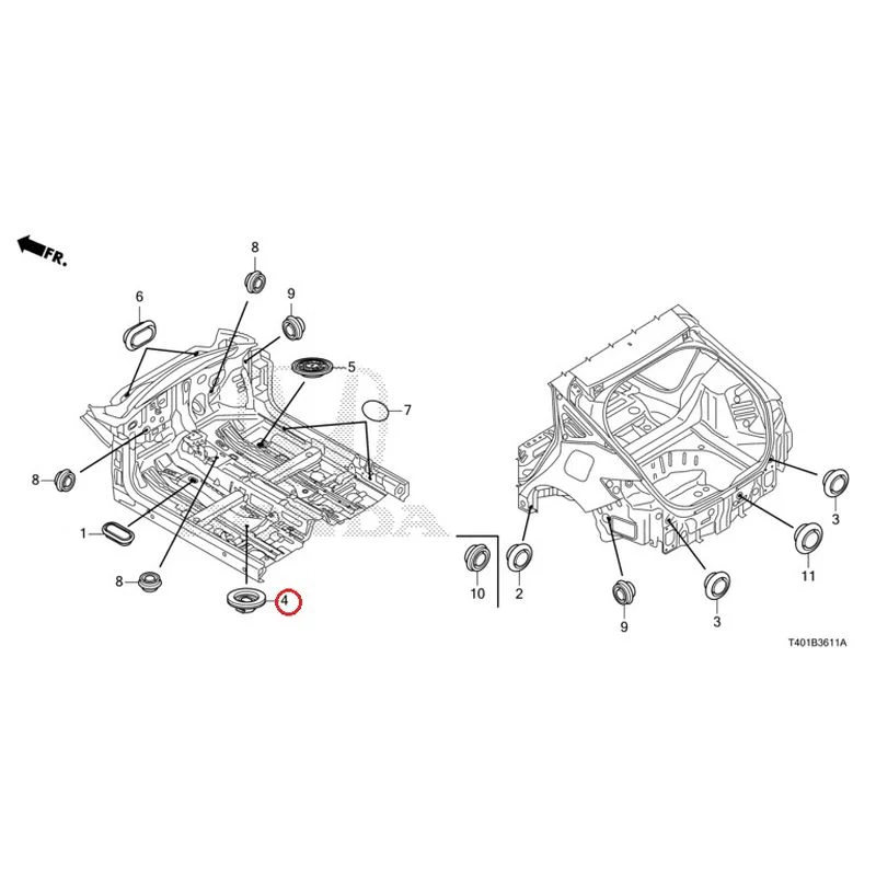 [NEW] JDM HONDA CIVIC FL5 2023 Grommets (Rear) GENUINE OEM - Image 5