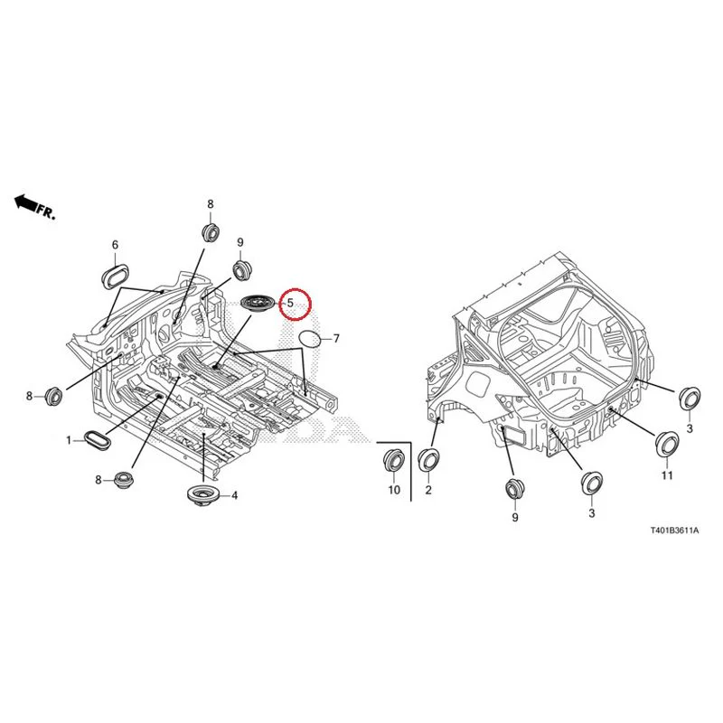 [NEW] JDM HONDA CIVIC FL5 2023 Grommets (Rear) GENUINE OEM - Image 6