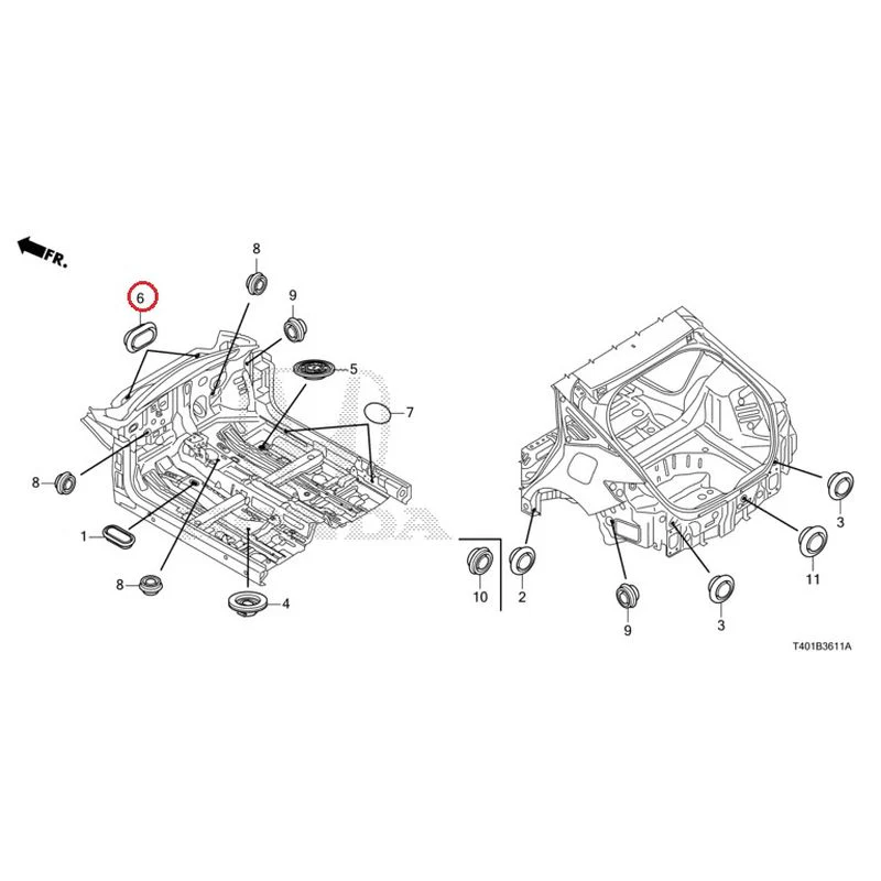 [NEW] JDM HONDA CIVIC FL5 2023 Grommets (Rear) GENUINE OEM - Image 7